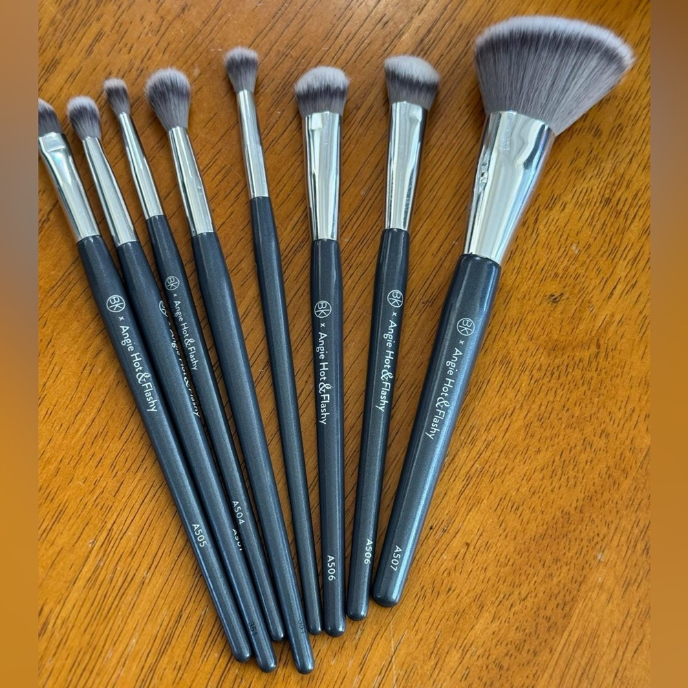 BK Beauty x Angie Hot and Flashy Makeup Brush Set with gray Handles